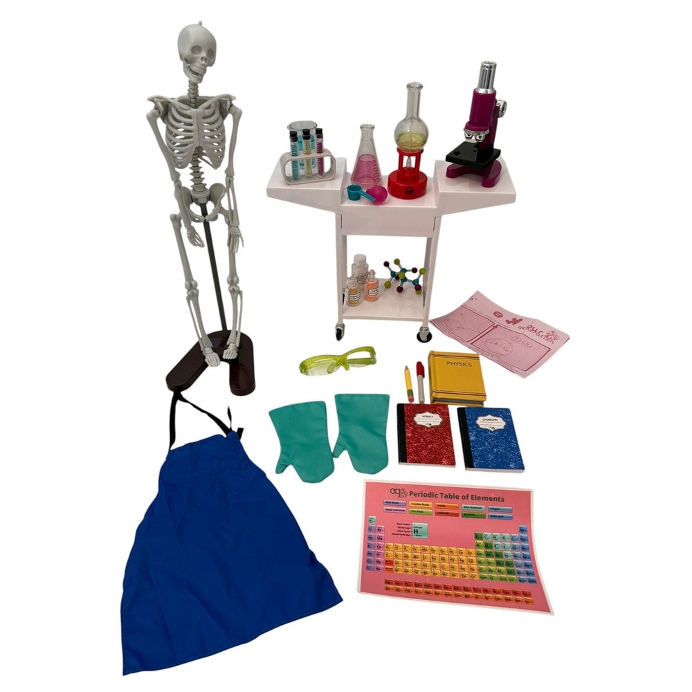 Our Generation School Room Science Lab Set for 18in Dolls Skeleton